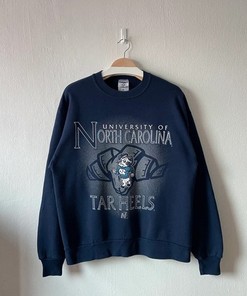 Vintage 90s University of North Carolina Tar Heels Crewneck Sweatshirt, Vintage Shirt, T shirt, Hoodie