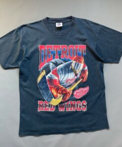 Vintage Style 90s Detroit Red Wings Crewneck T-shirt, Detroit Red Wings Sweatshirt, Detroit Red Wings Hoodie, Gift For Her, Gift For Him
