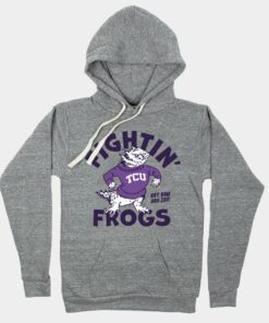 Vintage TCU Fightin' Frogs Hoodie TCU Shirt Sweatshirt Hoodie Reprinted Full Size Gifts for NCAA Fans