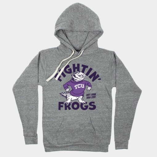 Vintage TCU Fightin' Frogs Hoodie TCU Shirt Sweatshirt Hoodie Reprinted Full Size Gifts for NCAA Fans
