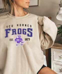 Vintage TCU Horned Frogs Est 1873 Sweatshirt, Horned Frogs Shirt, Texas Christian University Shirt, Ncaa Shirt, Vintage Shirt