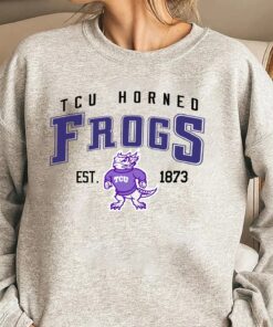 Vintage TCU Horned Frogs Est 1873 Sweatshirt, Horned Frogs Shirt, Texas Christian University Shirt, Ncaa Shirt, Vintage Shirt