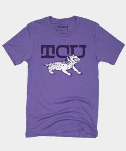 Vintage TCU Horned Frogs Tee TCU Shirt Sweatshirt Hoodie Reprinted Full Size Gifts for NCAA Fans