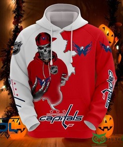 Washington Capitals Nhl Fire Skull 3D Hoodie Zip Hoodie, 3D All Over Print Hoodie Zip Hoodie