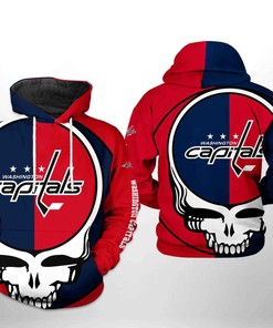 Washington Capitals Nhl Grateful Dead 3D All Over Print Zip-Up Hoodie Option