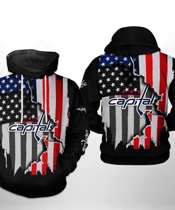 Washington Capitals Nhl Us Flag Team 3D All Over Print Zip-Up Hoodie Option