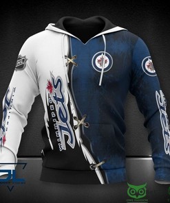 Winnipeg Jets Cross 3D Hoodie Zip Hoodie, Nhl 3D All Over Print Hoodie Zip Hoodie