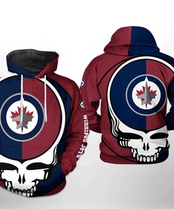 Winnipeg Jets Nhl Grateful Dead 3D All Over Print Zip-Up Hoodie Option