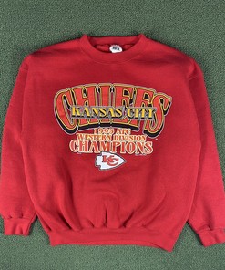 1995 Kansas City Chiefs AFC West Sweatshirt vtg classic style Crewneck H3338