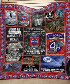 82nd Airborne Veteran Quilt Blanket Bedding Set