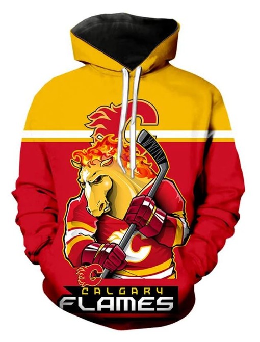 Calgary Flames Hoodie 3D Ultra-Cool Long Sleeve Gift for Fans