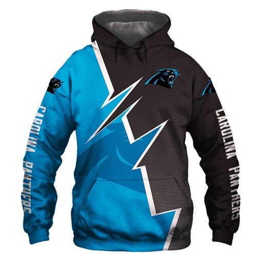 Carolina Panthers Hoodie Zigzag Graphic Zip Hoodie Gift for Fans
