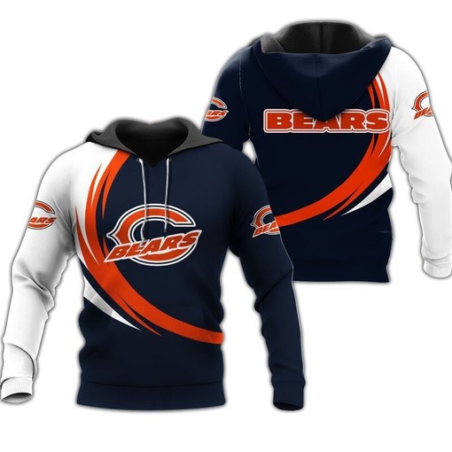 Chicago Bears Hoodie Curve Graphic Gifts for Fans