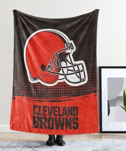 Cleveland Browns Fleece Blanket Sherpa Blanket Quilt Gifts for Fans