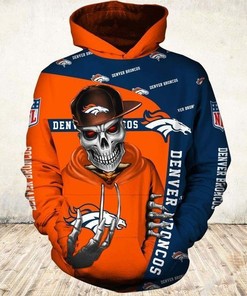 Denver Broncos Zip Hoodie Cute Death Gifts for Fans