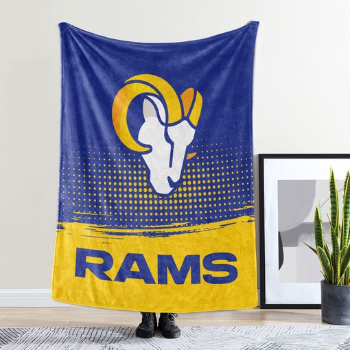 Los Angeles Rams Fleece Blanket Sherpa Blanket Quilt Gifts for Fans