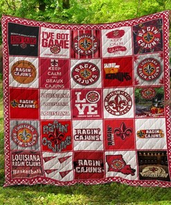 Louisiana Ragin Cajuns Quilt Blanket Bedding Set