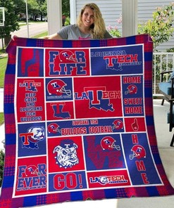 Louisiana Tech Bulldogs Quilt Blanket Bedding Set for Fans