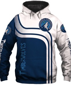 Minnesota Timberwolves Hoodie 3D Zip Hoodie for Fans