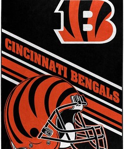 Nfl Team Logo Cincinnati Bengals Sherpa Blanket Fleece Blanket Gifts for Fans