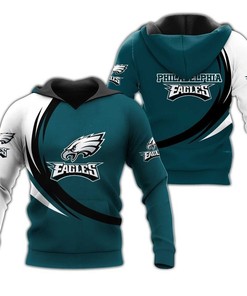 Philadelphia Eagles Hoodie Curve Graphic Gifts for Fans