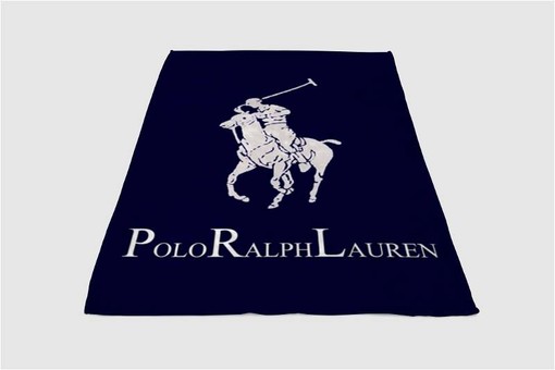 Ralph Lauren Polo Blue Sherpa Fleece Blanket Gifts for Family, for Couple