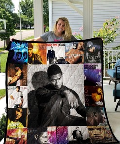 Usher Singer Albums Quilt Blanket Bedding Set for Home Décor
