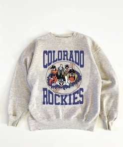 Vintage MLB Colorado Rockies Looney Tunes Sweatshirt, 2022-23 Baseball Fan Shirt, Unisex T-shirt Sweater Hoodie