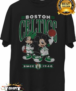 Vintage NBA Boston Celtics Shirt, Disney Mickey & Minnie Shirt, American Basketball Shirt, Shirt For Women Men, Vintage Shirt, Sport Shirt