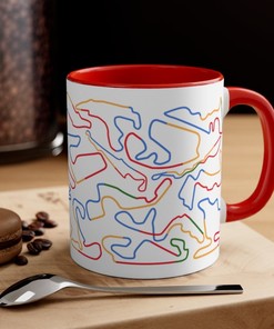 Formula 1 (F1) Race Tracks Accent Mug - The Perfect Gift for F1 Fans
