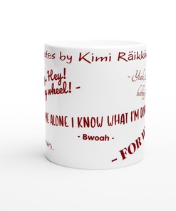 Kimi Räikkönen Quotes Mug for F1 Enthusiasts
