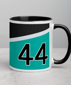 Lewis Hamilton Black Handle Mug for Racing Fans