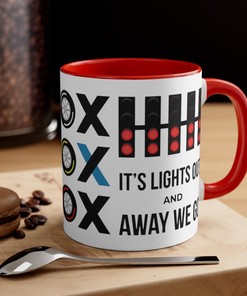 Lights Out and Away We Go Mug - The Perfect F1 Gift Idea