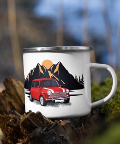 Mini Classic Car Art Enamel Camping Mug - The Perfect Car Lover Gift