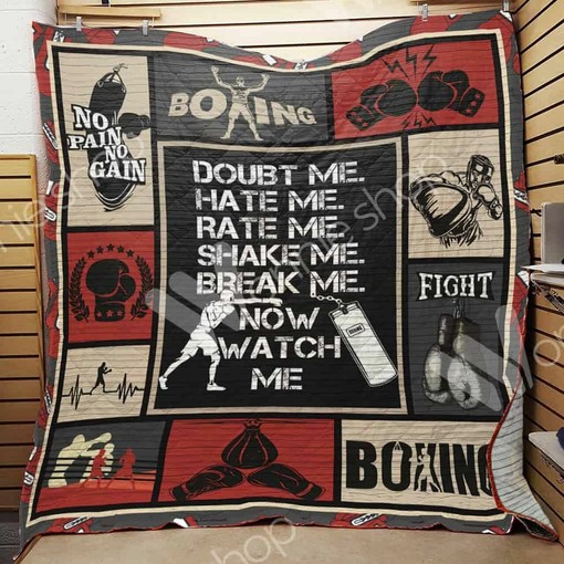 Personalized Boxing Quilt Blanket Bedding Set - Perfect for Bedroom Decor and Family Gifts
