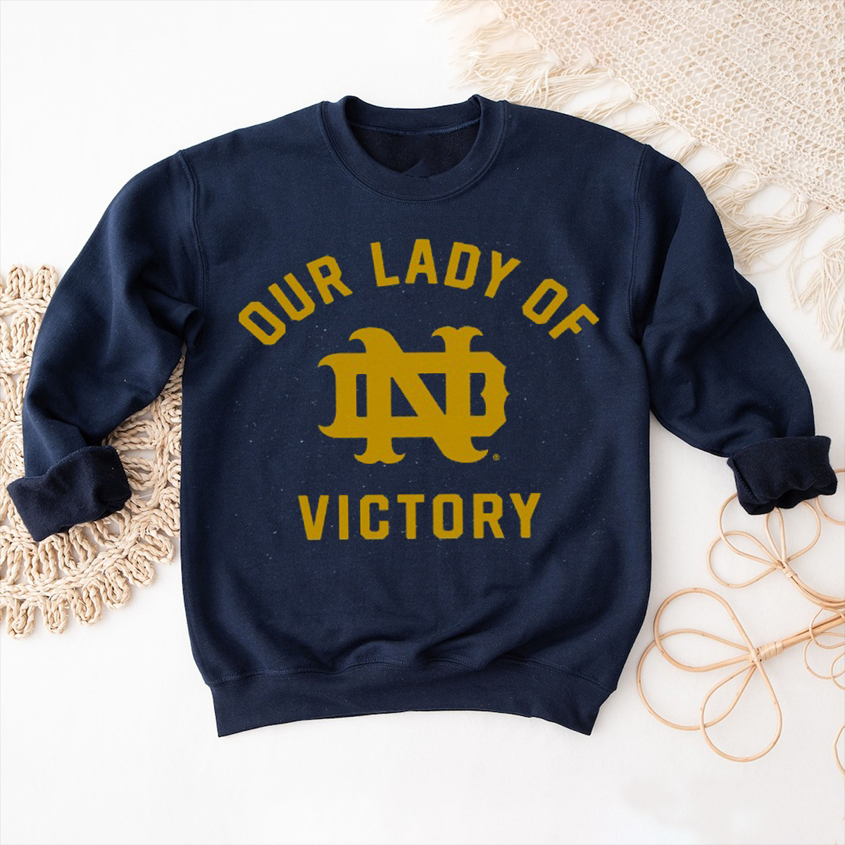 Vintage Style Notre Dame Our Lady of Victory Hoodie for Fans