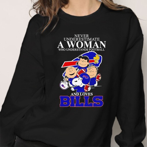 Snoopy-Peanuts-Never-Underestimate-A-Woman-Who-Understands-Football-And-Loves-Bills-Shirt