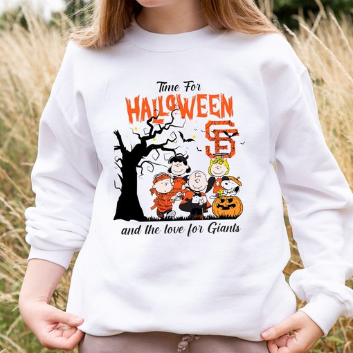 Time For Halloween And The Love For San Francisco Giants Peanuts Shirt, Sweatshirt