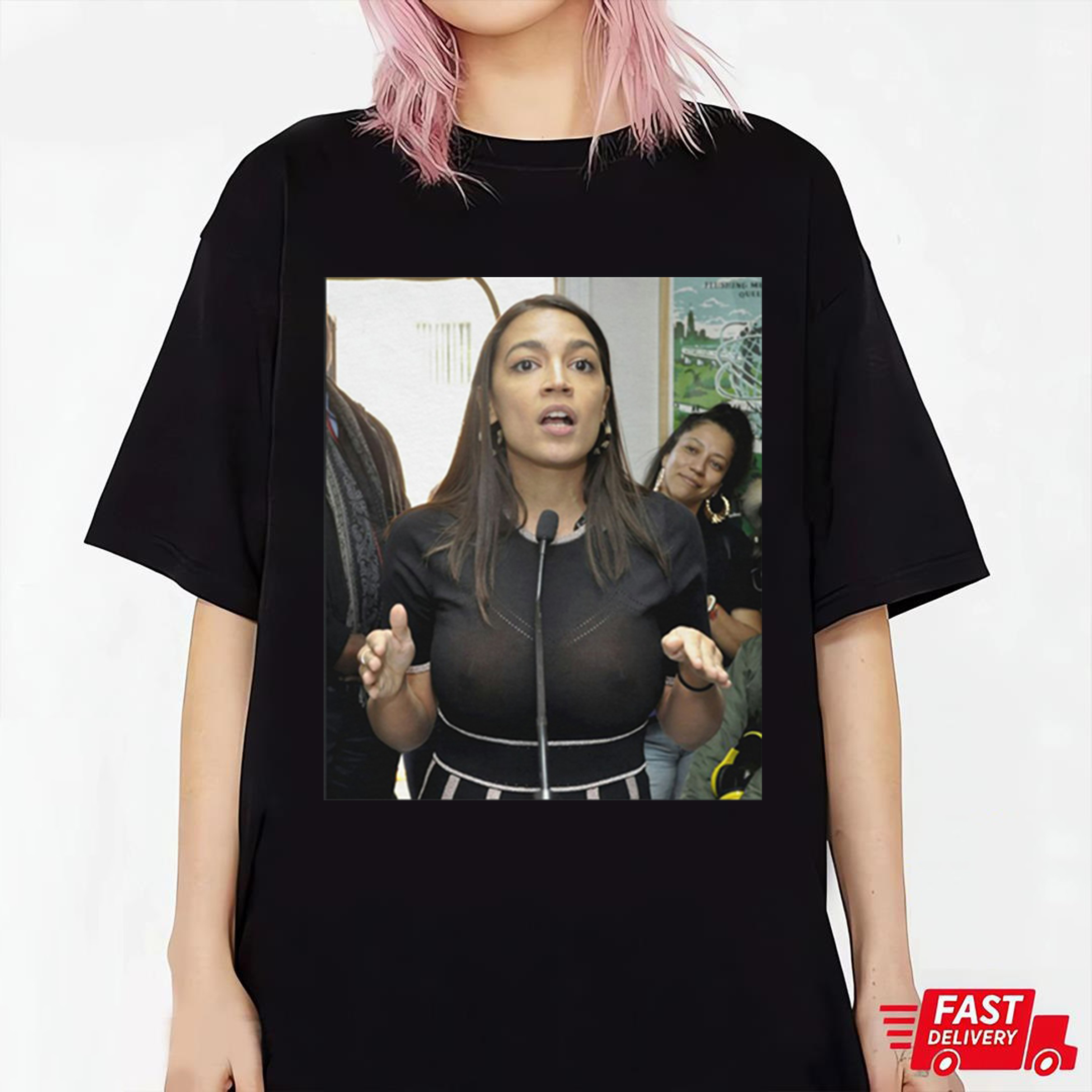 Alexandria Ocasio Cortez AOC See Through Slow Sown Shirt Sweatshirt Hoodie