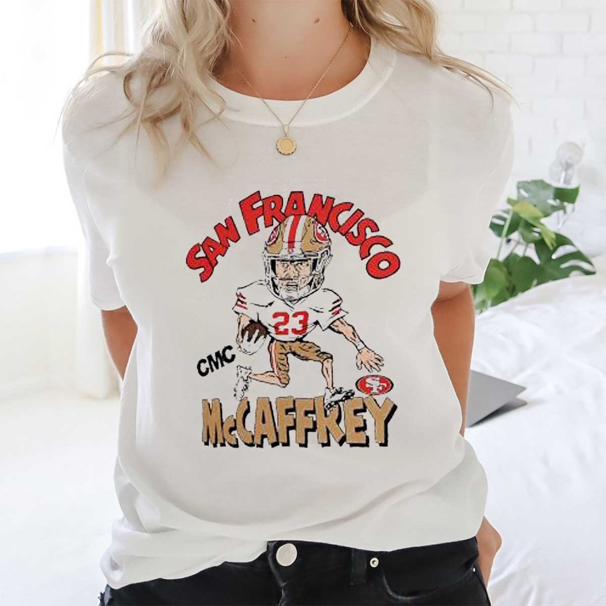 Christian McCaffrey San Francisco 49ers Homage Caricature Player T Shirt Sweatshirt Hoodie