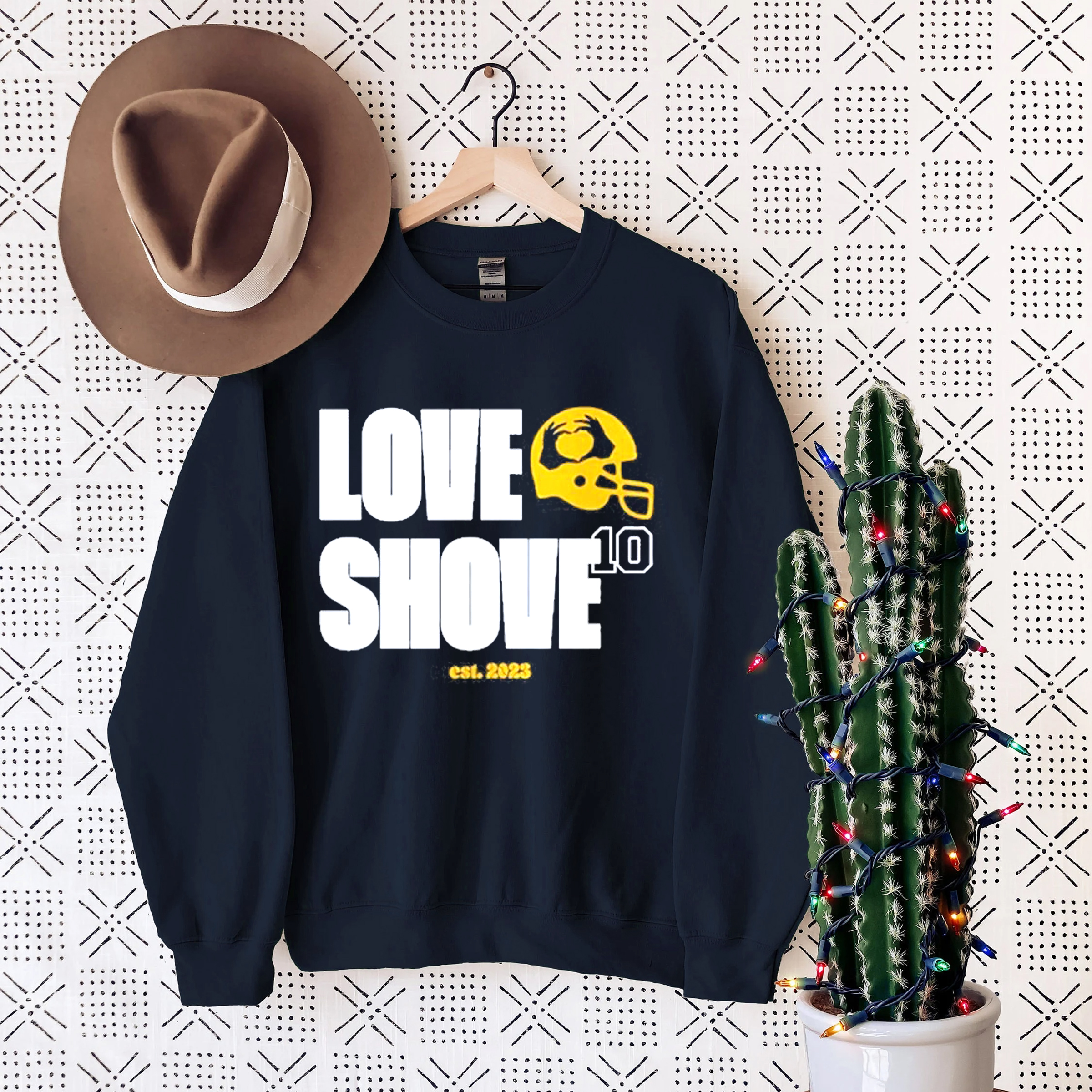Gopackgo Helmet Shirt - Love Shove EST 2023 Gopackgo Sweatshirt, Hoodie