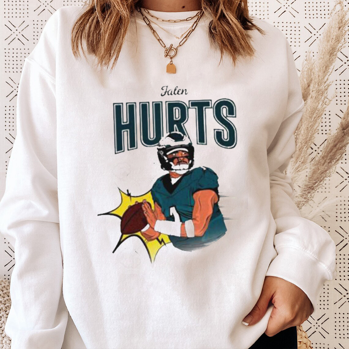 Jalen Hurts Philadelphia Eagles Football Shirt Sweatshirt Hoodie