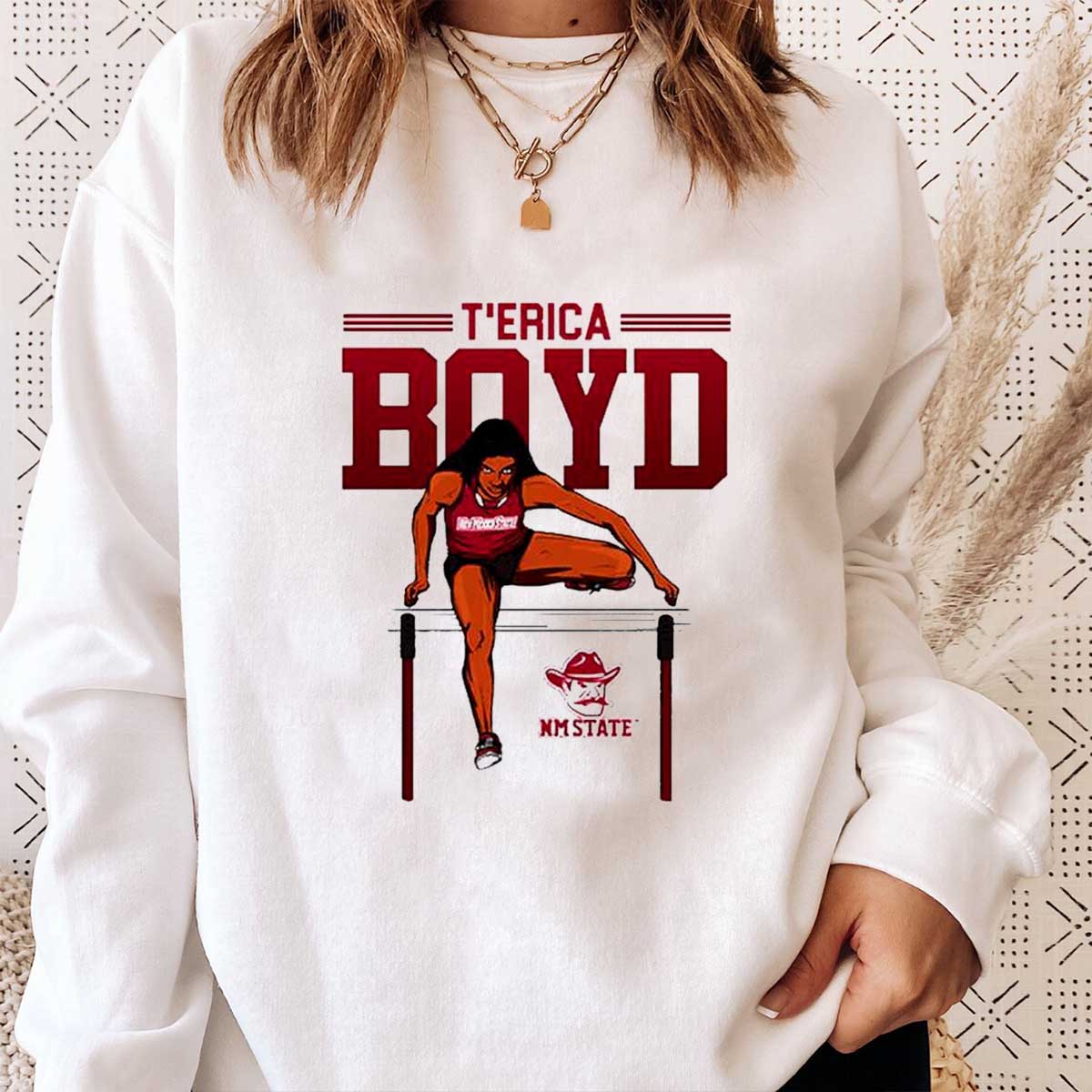 Nmsu Ncaa Women's T'Erica Boyd Cartoon Shirt Sweatshirt Hoodie