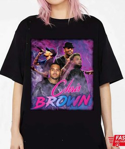 Official Groovy Chris Brown Breezy 90s Hip Hop Rapper T-Shirt