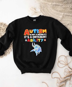 Official Minnesota Vikings NFL Autism Is Not A Disability 2024 Logo Shirt