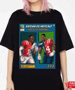 Official Philadelphia Eagles vs Seahawks Brown vs Metcalf NFL 2023 MNF Game Shirt
