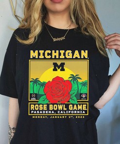 Rose Bowl T-Shirt - Michigan Wolverines College Football Playoff 2024 Rose Bowl Sweatshirt