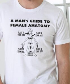 A Humorous Take on Female Anatomy: A Man's Guide T-Shirt for Men
