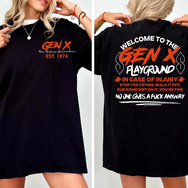 Badass Generation X Playground Custom Year T-shirt - 100% Cotton Unisex Comfort