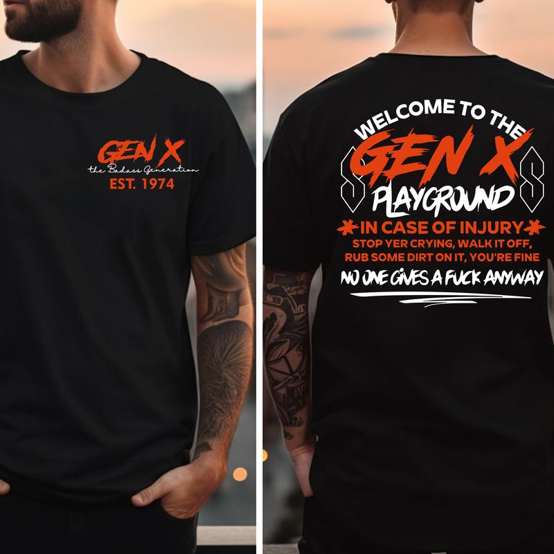 Badass Generation X Playground Custom Year T-shirt - 100% Cotton Unisex Comfort